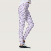 Diagonale paarse strepen leggings (Rechts)