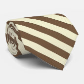 Diagonale Pastel Gele Strepen op Aangepaste Kleur Stropdas (Opgerold)
