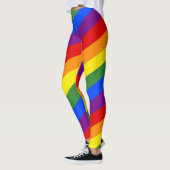 Diagonale Rainbow Stripes LGBT Pride Leggings (Links)