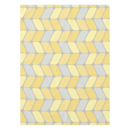  diagonale rechthoeken Geel grijs Tafelkleed (Voorkant)