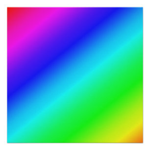 Diagonale Regenboog Gradiënt Blauw naar Groen 20x2 Perfect Poster