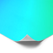 Diagonale Regenboog Gradiënt Blauw naar Groen Poster (Hoek)