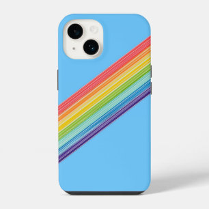 Diagonale regenboog strepen Case-Mate iPhone hoesj 14 Hoesje