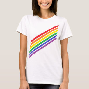 Diagonale Regenboog T-shirt