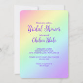 Diagonale regenboogbredal Showuitnodiging Kaart (Voorkant)