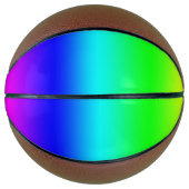 Diagonale regenbooggradiënt mini basketbal (Voorkant)