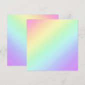 Diagonale regenbooggradiënt pasta notitiekaartje (Voorkant / Achterkant)