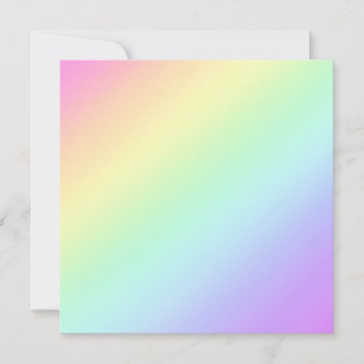 Diagonale regenbooggradiënt pasta notitiekaartje (Voorkant)