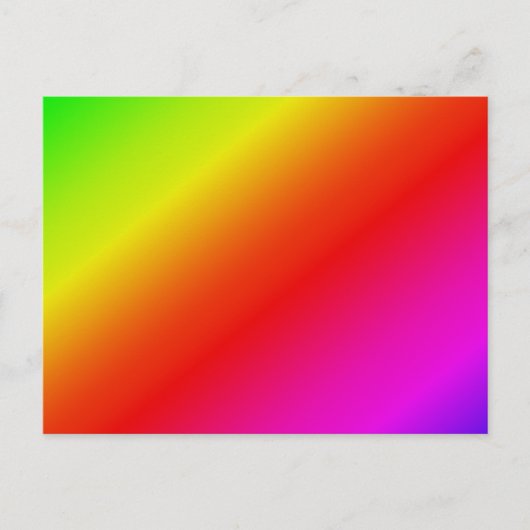 Diagonale regenbooggradiënt rood tot groen briefkaart (Voorkant)