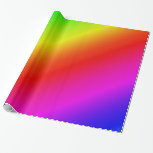 Diagonale regenbooggradiënt rood tot groen cadeaupapier