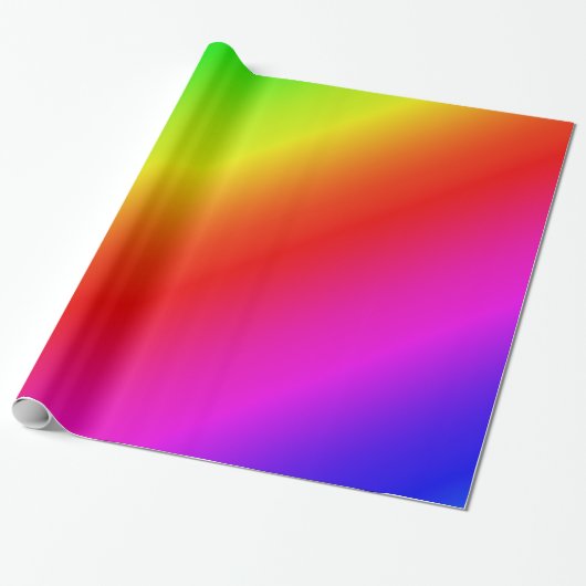 Diagonale regenbooggradiënt rood tot groen cadeaupapier (Uitgerold)