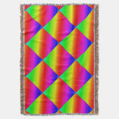 Diagonale regenbooggradiënt rood tot groen deken (Voorkant Verticaal)