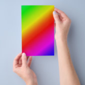 Diagonale regenbooggradiënt rood tot groen flyer (Hand)