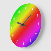 Diagonale regenbooggradiënt rood tot groen grote klok (Hoek)