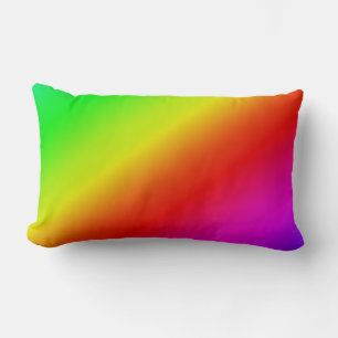 Diagonale regenbooggradiënt rood tot groen kussen
