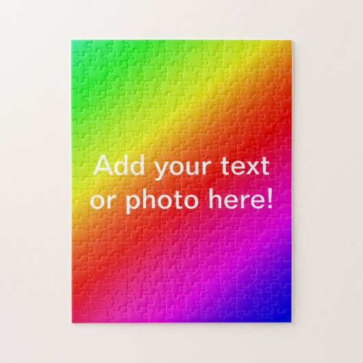 Diagonale regenbooggradiënt rood tot groen legpuzzel (Verticaal)