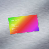 Diagonale regenbooggradiënt rood tot groen magnetisch visitekaartje (Voorbeeld)
