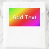 Diagonale regenbooggradiënt rood tot groen rechthoekige sticker (Tas)