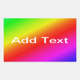 Diagonale regenbooggradiënt rood tot groen rechthoekige sticker