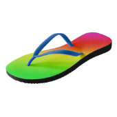 Diagonale regenbooggradiënt rood tot groen teenslippers (Schuin)