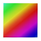 Diagonale regenbooggradiënt rood tot groen tegeltje (Voorkant)