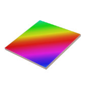 Diagonale regenbooggradiënt rood tot groen tegeltje (Zijkant)