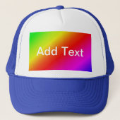 Diagonale regenbooggradiënt rood tot groen trucker pet (Voorkant)