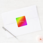 Diagonale regenbooggradiënt rood tot groen vierkante sticker (Envelop)
