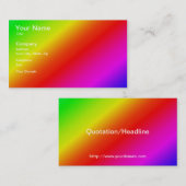Diagonale regenbooggradiënt rood tot groen visitekaartje (Voorkant / Achterkant)