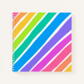 Diagonale regenboogkleuren notitieboek (Voorkant)