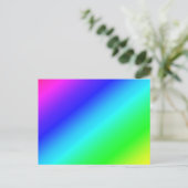 Diagonale regenboogovergang van blauw naar groen briefkaart (Staand voorkant)