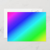 Diagonale regenboogovergang van blauw naar groen briefkaart (Voorkant / Achterkant)