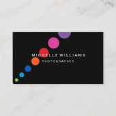 Diagonale regenboogStippen Fotograaf Visitekaartje (Voorkant)