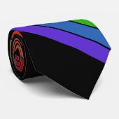 Diagonale regenboogstreep stropdas (Opgerold)