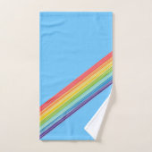 Diagonale regenboogstrepen bad handdoek (Handdoek)