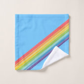 Diagonale regenboogstrepen bad handdoek (Wasdoekje)