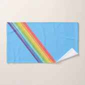 Diagonale regenboogstrepen bad handdoek (Handdoek)