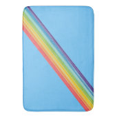 Diagonale regenboogstrepen badmat (Voorkant Verticaal)