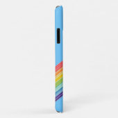 Diagonale regenboogstrepen Case-Mate iPhone case (Achterkant/rechts)