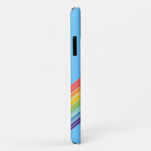 Diagonale regenboogstrepen Case-Mate iPhone case (Achterkant/rechts)