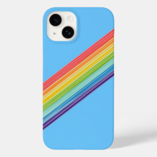 Diagonale regenboogstrepen Hoesje-Mate iPhone draa Case-Mate iPhone 14 Hoesje