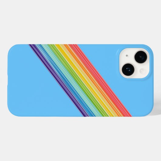 Diagonale regenboogstrepen Hoesje-Mate iPhone draa Case-Mate iPhone Case (Achterkant (horizontaal))