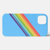 Diagonale regenboogstrepen Hoesje-Mate iPhone draa Case-Mate iPhone Case (Achterkant (horizontaal))