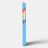 Diagonale regenboogstrepen Hoesje-Mate iPhone draa Case-Mate iPhone Case (Achterkant / Links)