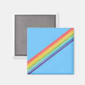 Diagonale regenboogstrepen magneet (Voorkant / Achterkant)