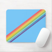 Diagonale regenboogstrepen muismat (Met muis)