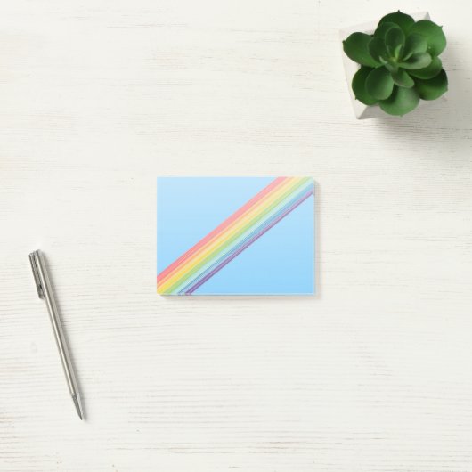 Diagonale regenboogstrepen post-it® notes (Kantoor)