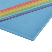 Diagonale regenboogstrepen snijplank (Hoek)