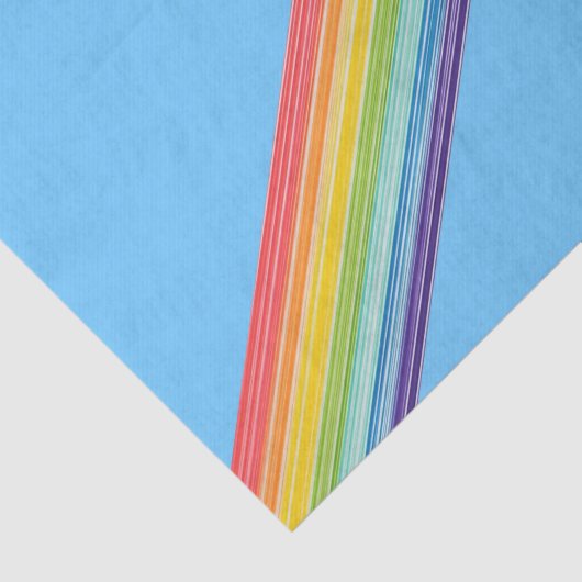 Diagonale regenboogstrepen tissuepapier (Detail)