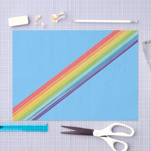 Diagonale regenboogstrepen tissuepapier (Craft)
